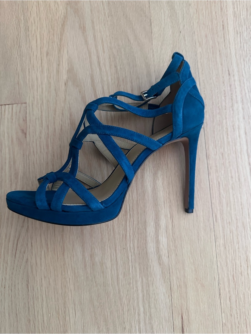 Michael Michael Kors Blue Strappy Suede Sandal
